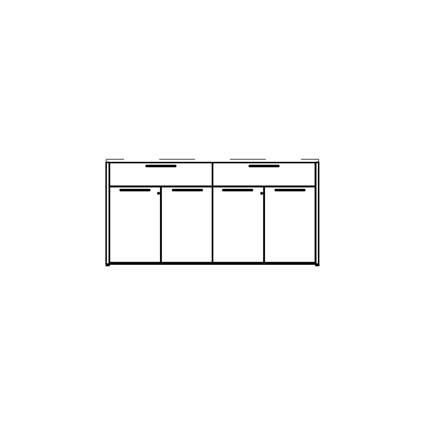 Buffet Storage Credenza Family for Revit 2024