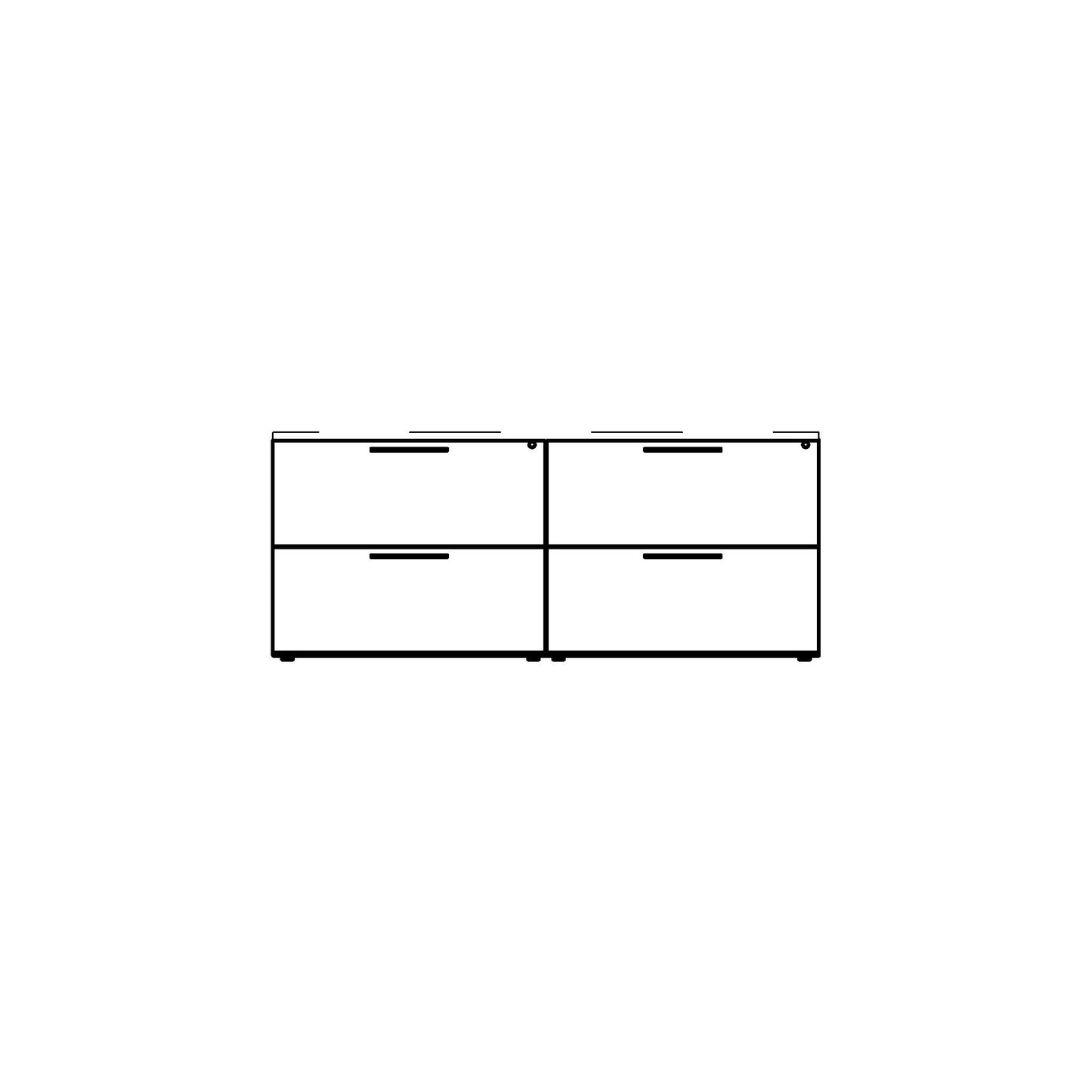 Double Storage Credenza Family for Revit 2024
