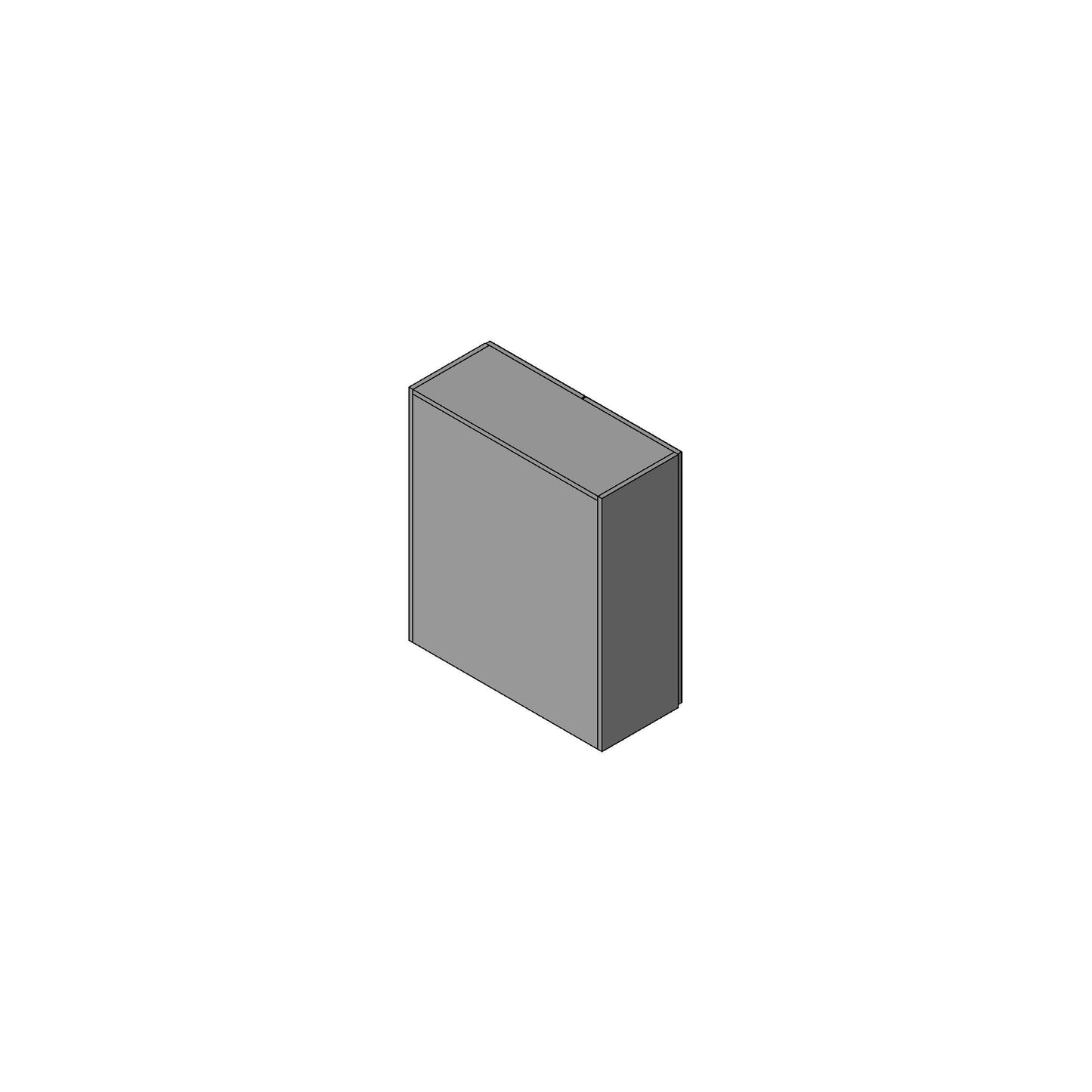 Bookcase Storage Surface Mount Family for Revit 2024