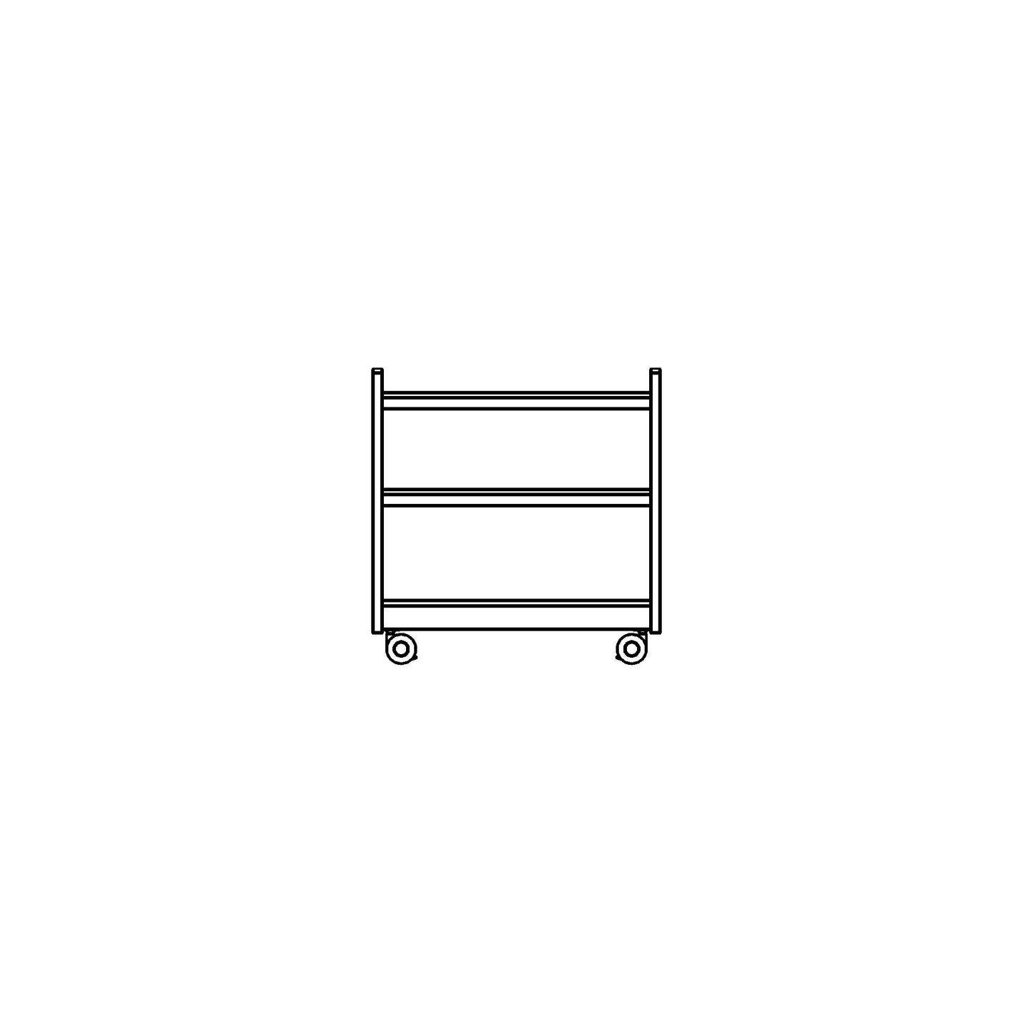 Flat Book Cart Family for Revit 2024