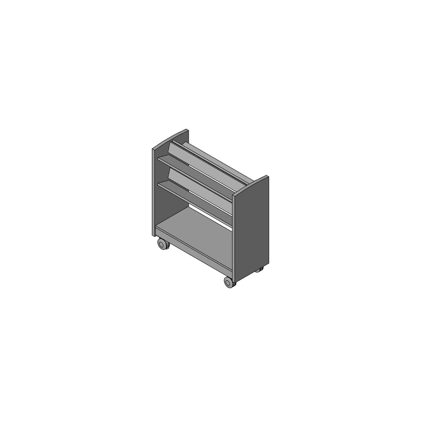 Book Cart Slanted Family for Revit 2024