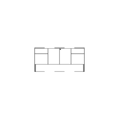Casegoods Credenza Center Storage Family for Revit 2024