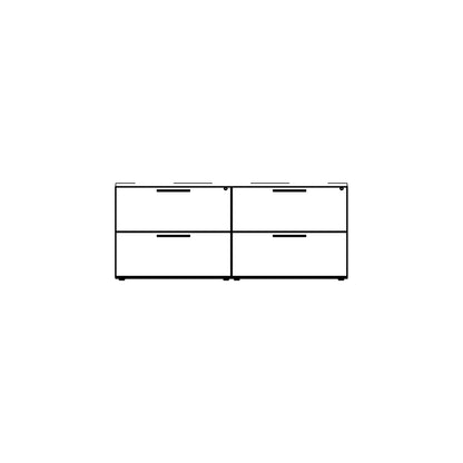 Double Storage Credenza Family for Revit 2024
