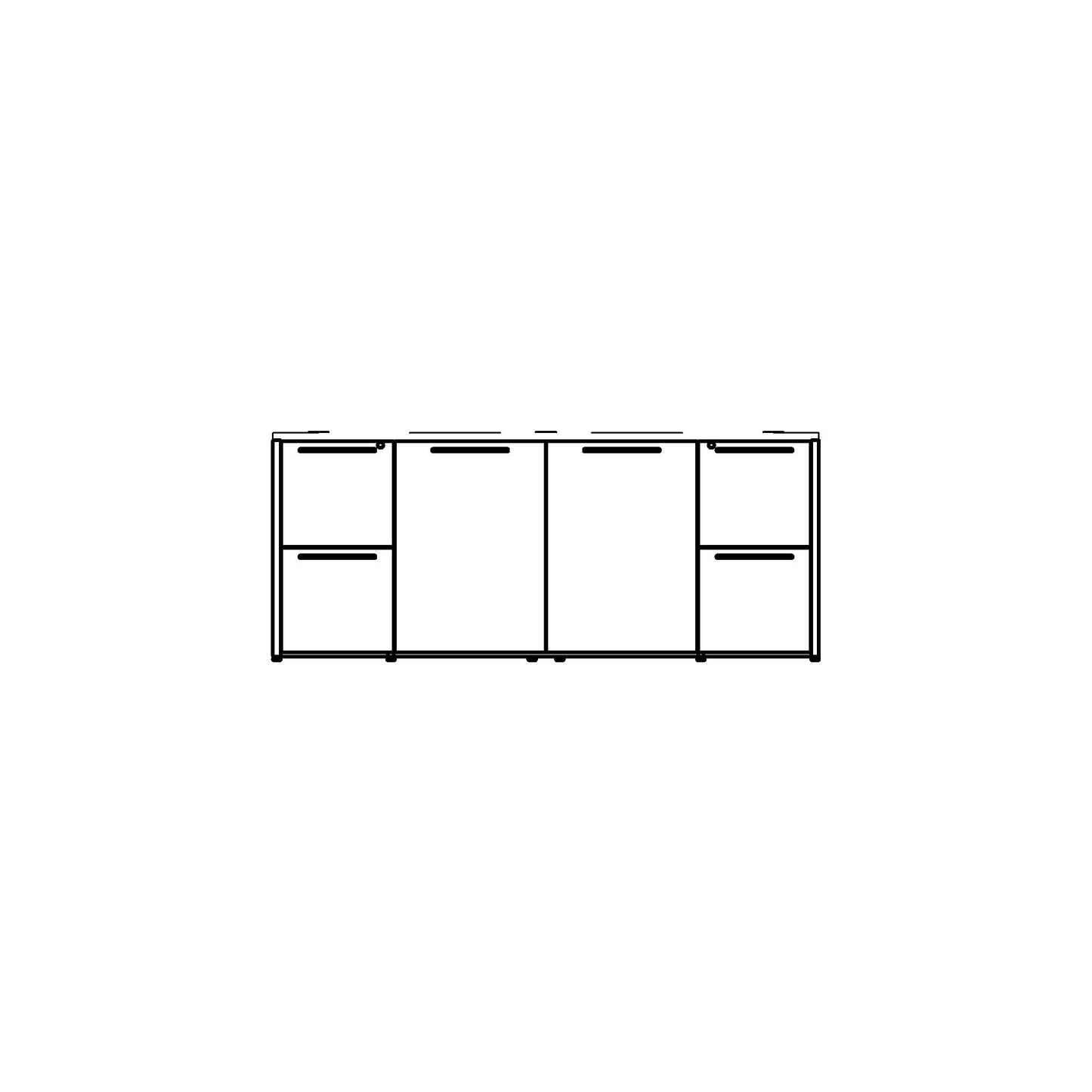Storage Credenza Family for Revit 2024