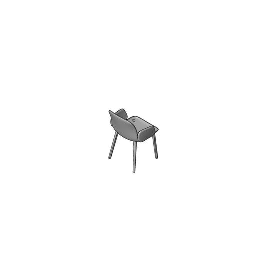 Guest Chair Wood Base Family for Revit 2024