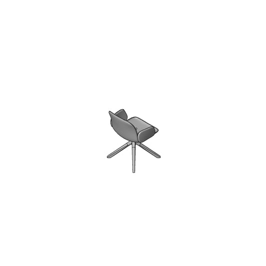 Guest Chair Wood Base Family for Revit 2024