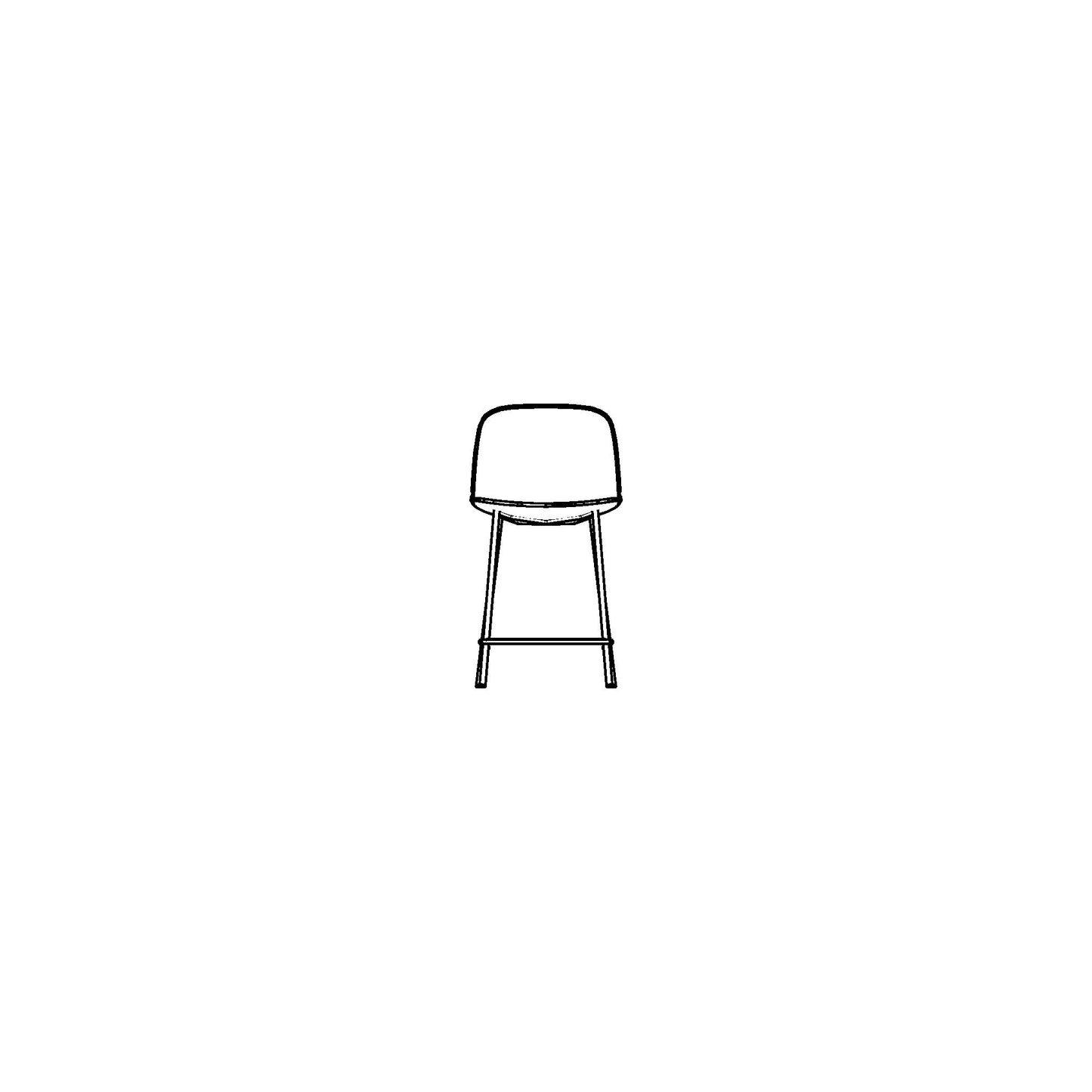 Metal Four-Leg Stool Base Family for Revit 2024