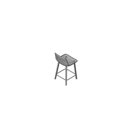 Wood Stool Base Family for Revit 2024