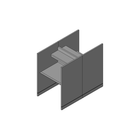 Library Double Study Carrel Revit Family for Revit 2024